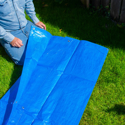 Blue 50gsm Tarpaulin 3m x 3m
