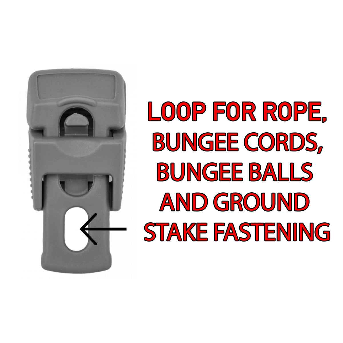 Grey Slide-Lock Tarpaulin Clips – Pack of 10 or 500