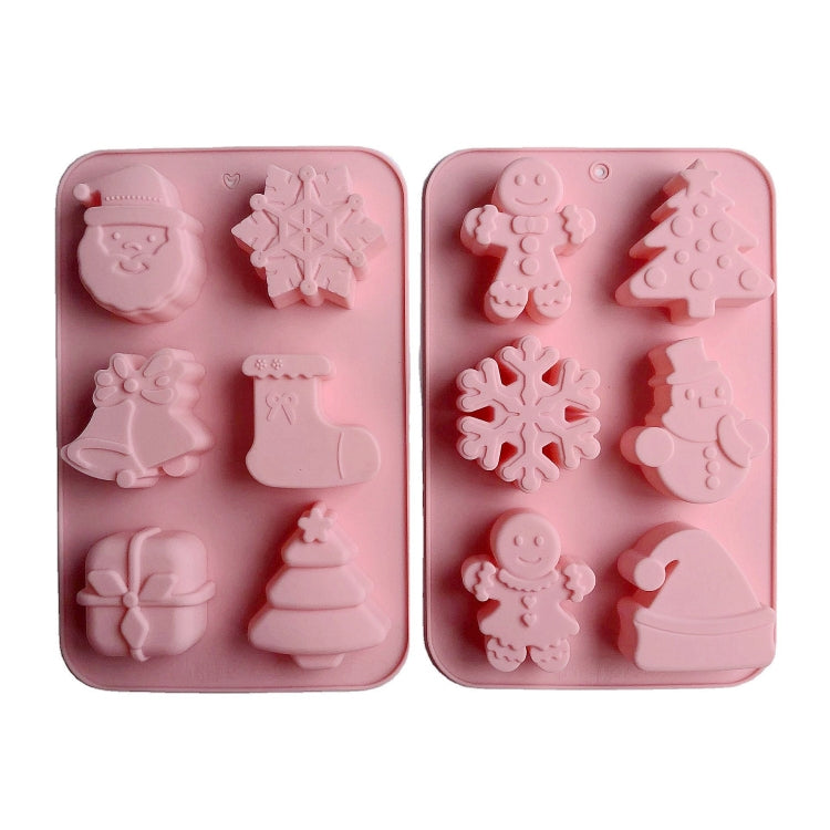 6 Shape Christmas Festive Cake Mold Tray