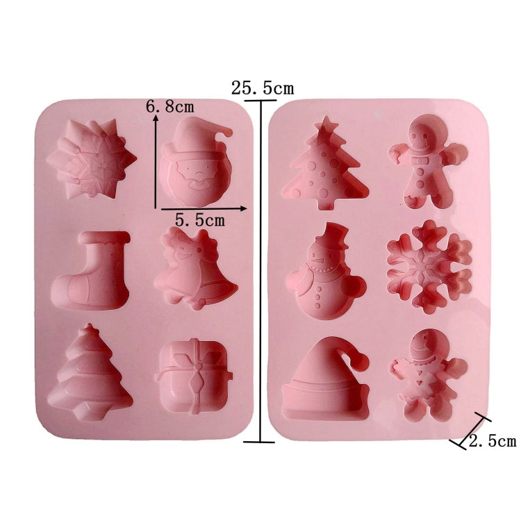 6 Shape Christmas Festive Cake Mold Tray