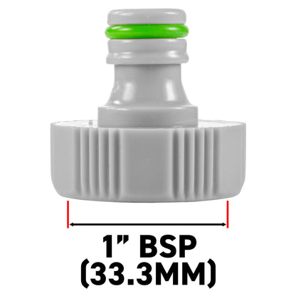 Female Tap Connector 1″ / ¾″ BSP – Lime & Grey