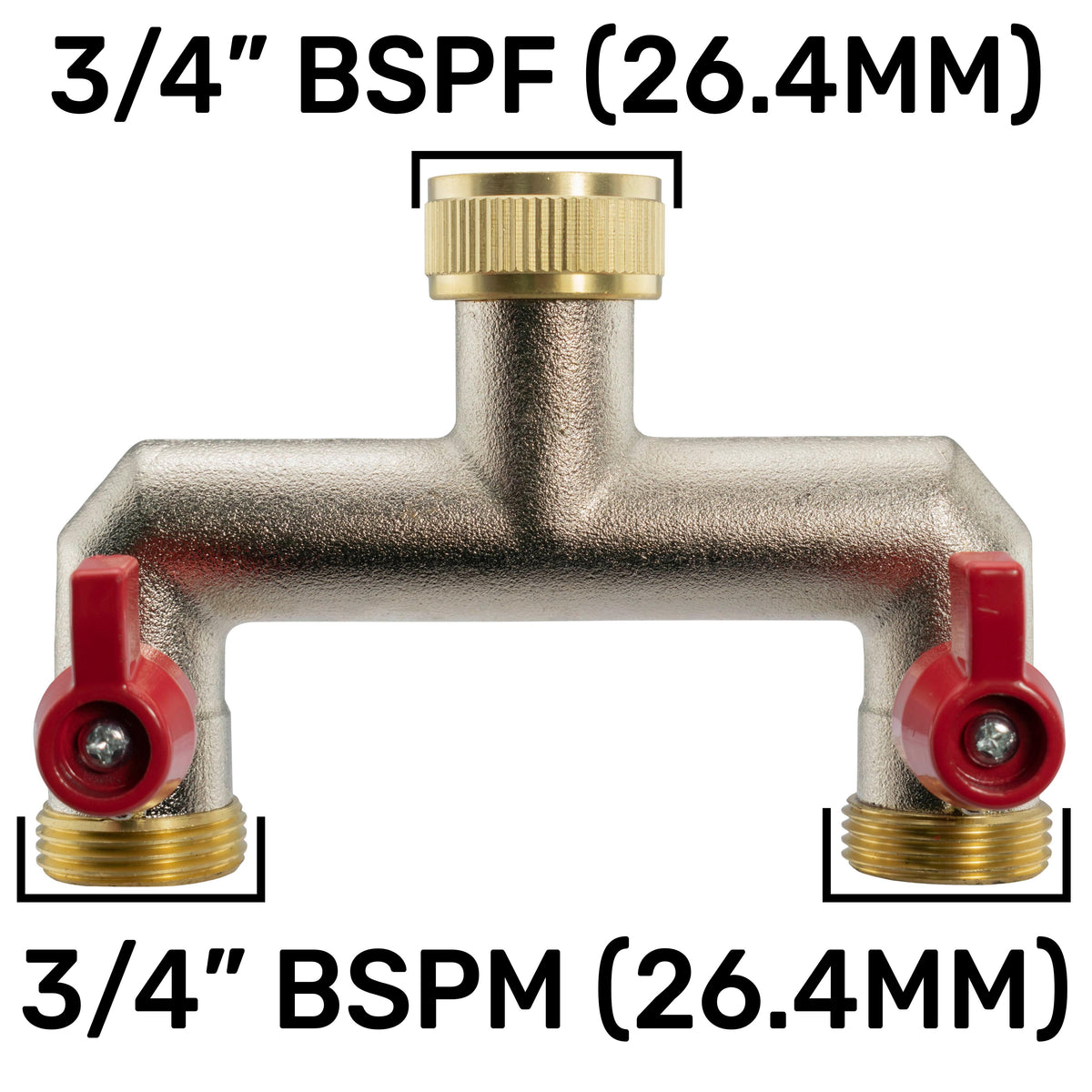 20mm MDPE Wall Kit – Double Tap & Brass H-Splitter