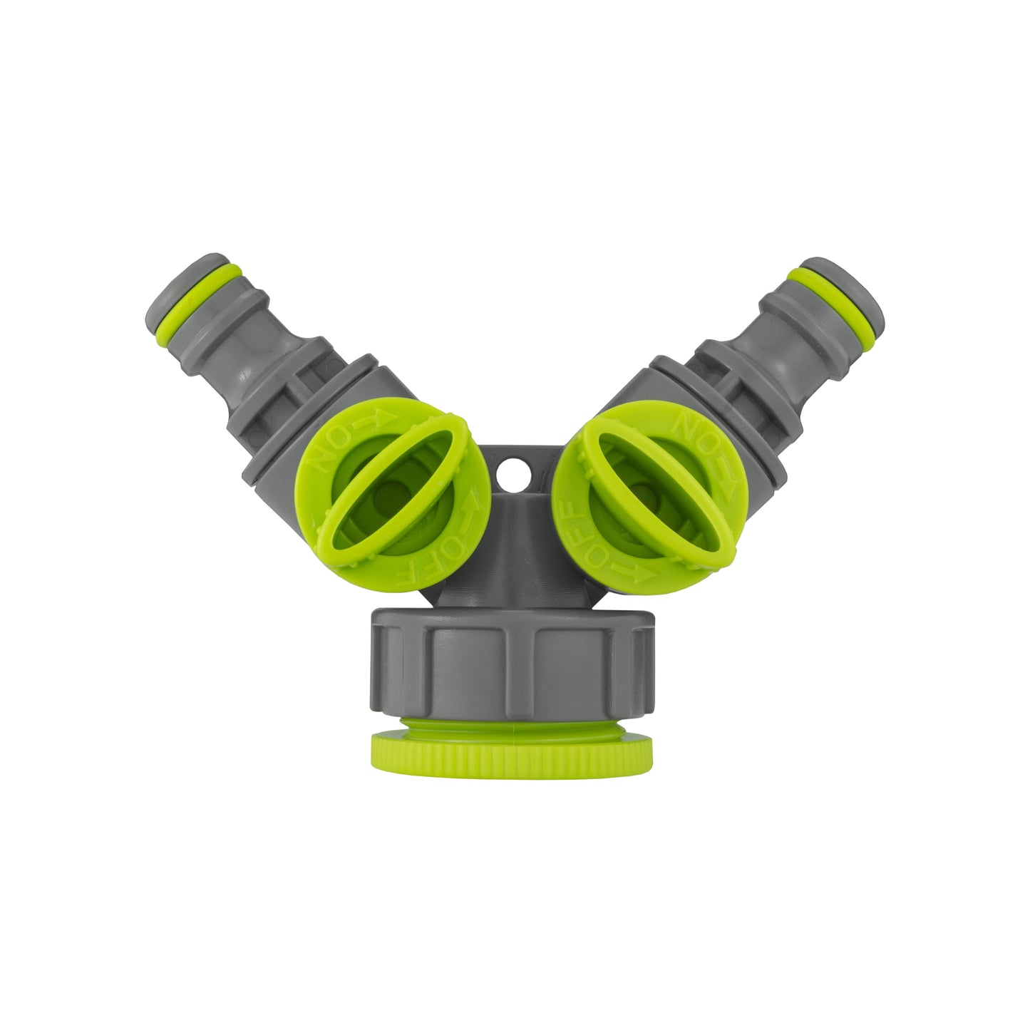 IBC 2" S60X6 Cap with Two Way Valved Splitter and Hose Connectors