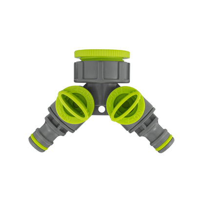 IBC 2" S60X6 Cap with Two Way Valved Splitter and Hose Connectors
