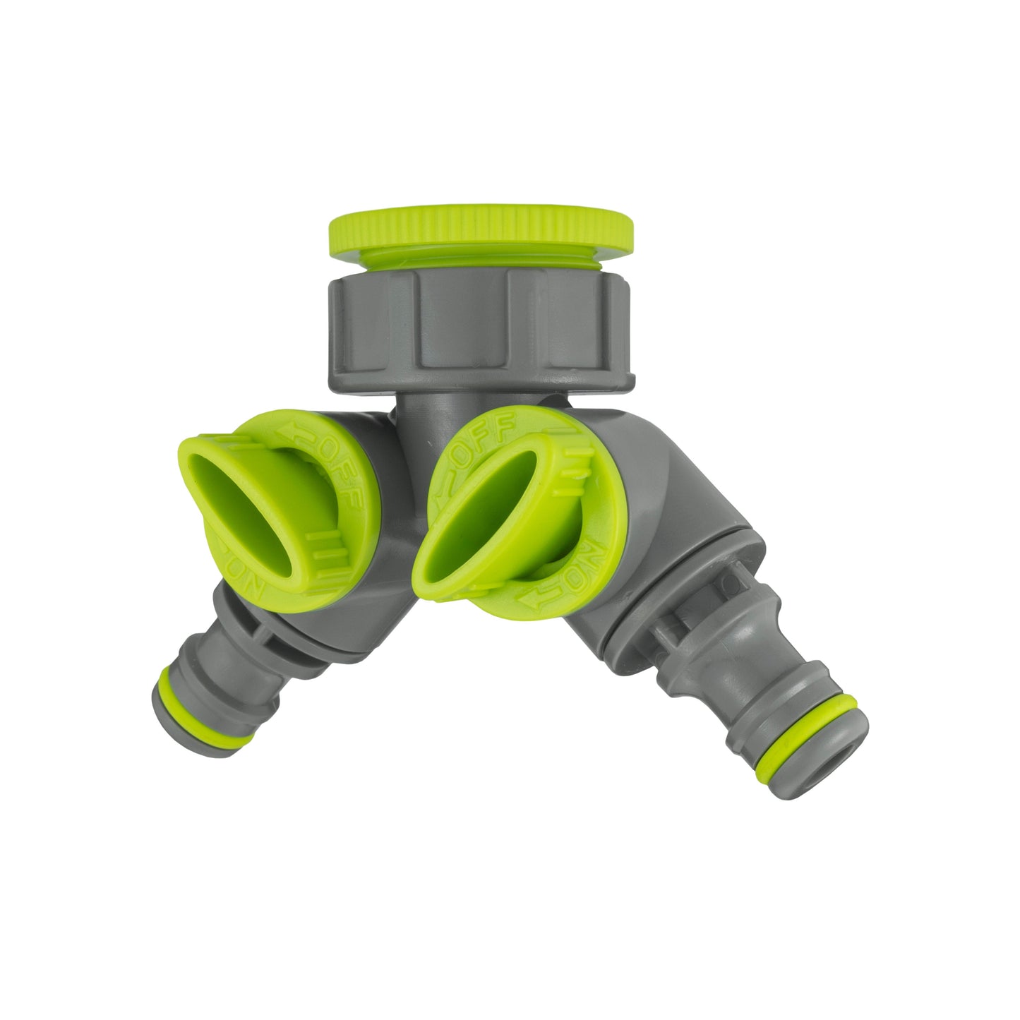 IBC 2" S60X6 Cap with Two Way Valved Splitter and Hose Connectors