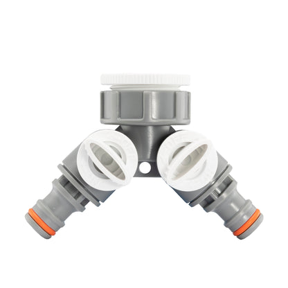 White Line 2-Way Tap Splitter – Quick-Connect Outlets