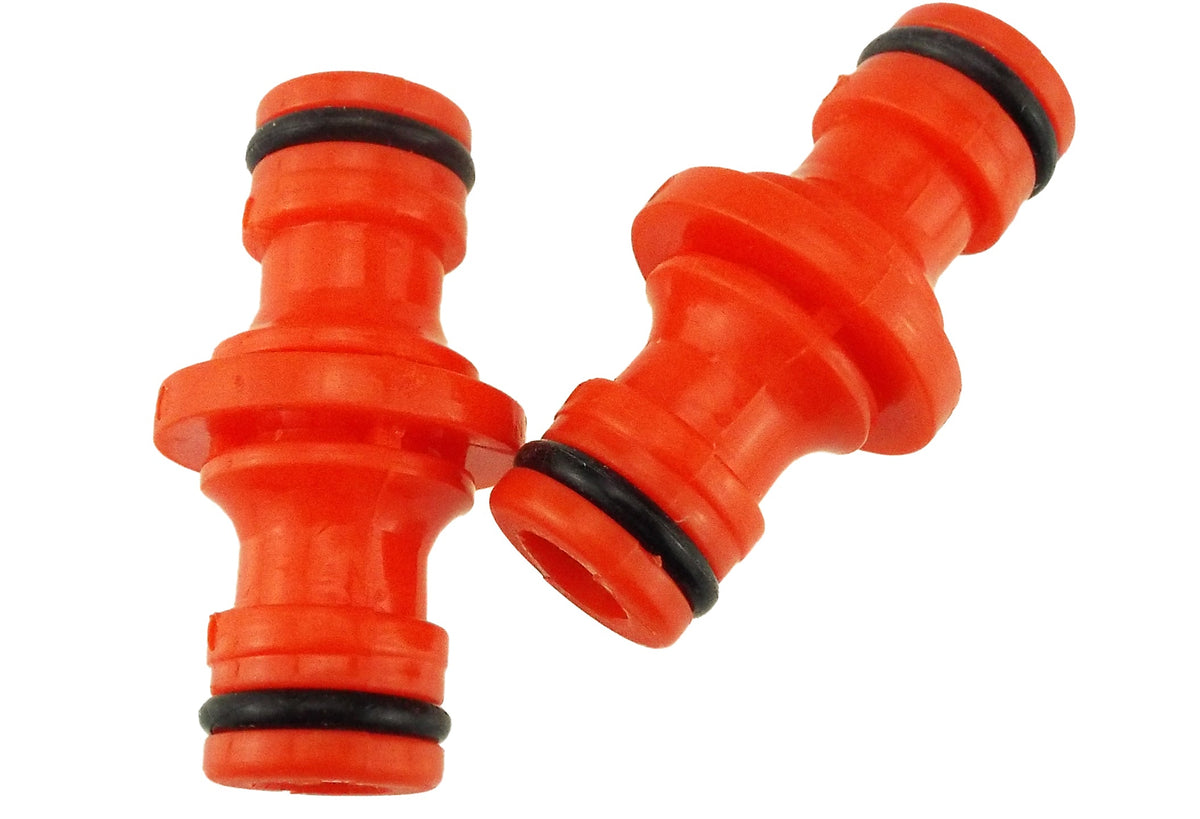 Orange Double-Male Garden Hose Quick Connector – Pack Options