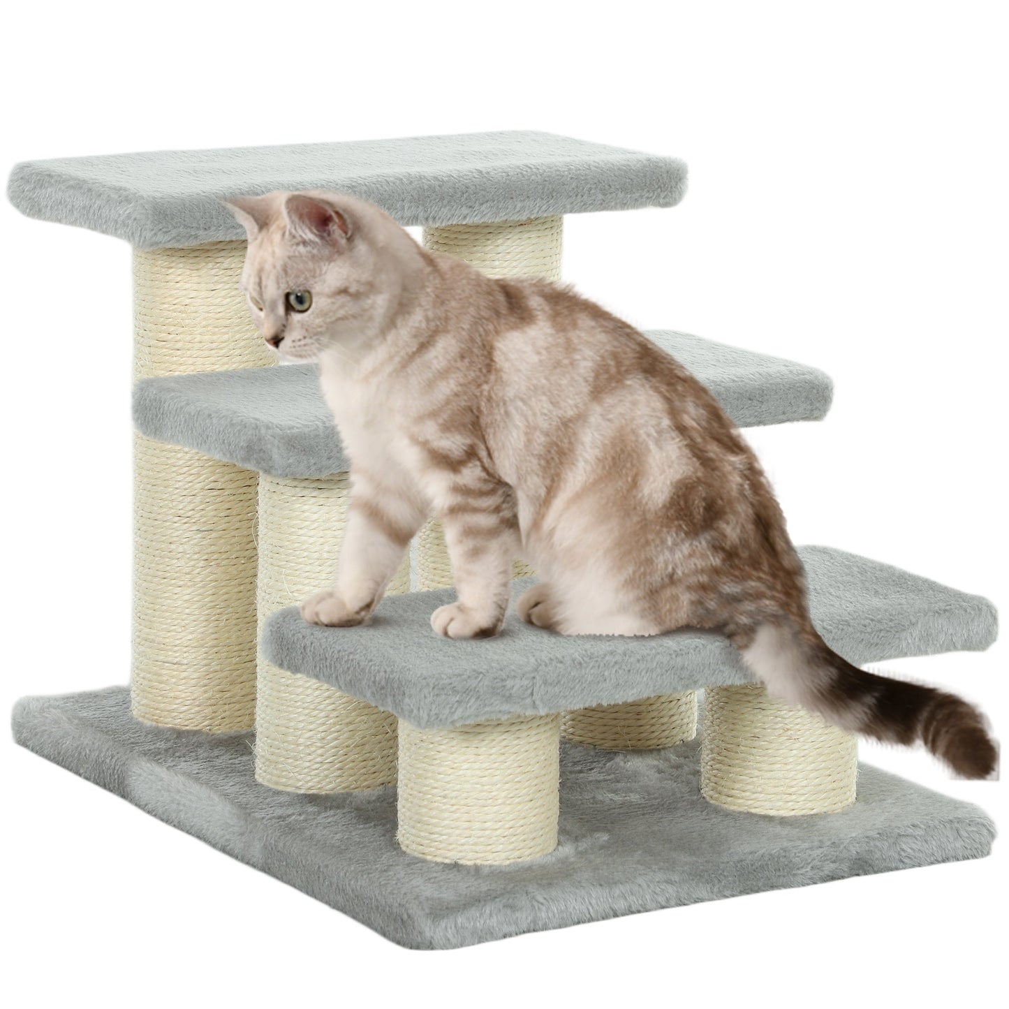 PawHut 3 Stairs Pet Easy Climb Steps