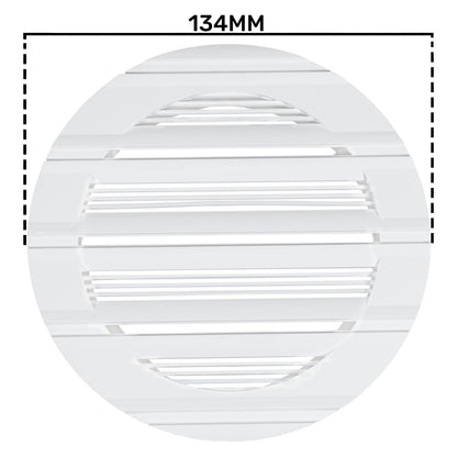 Louvre Vent Round Bella 100mm White