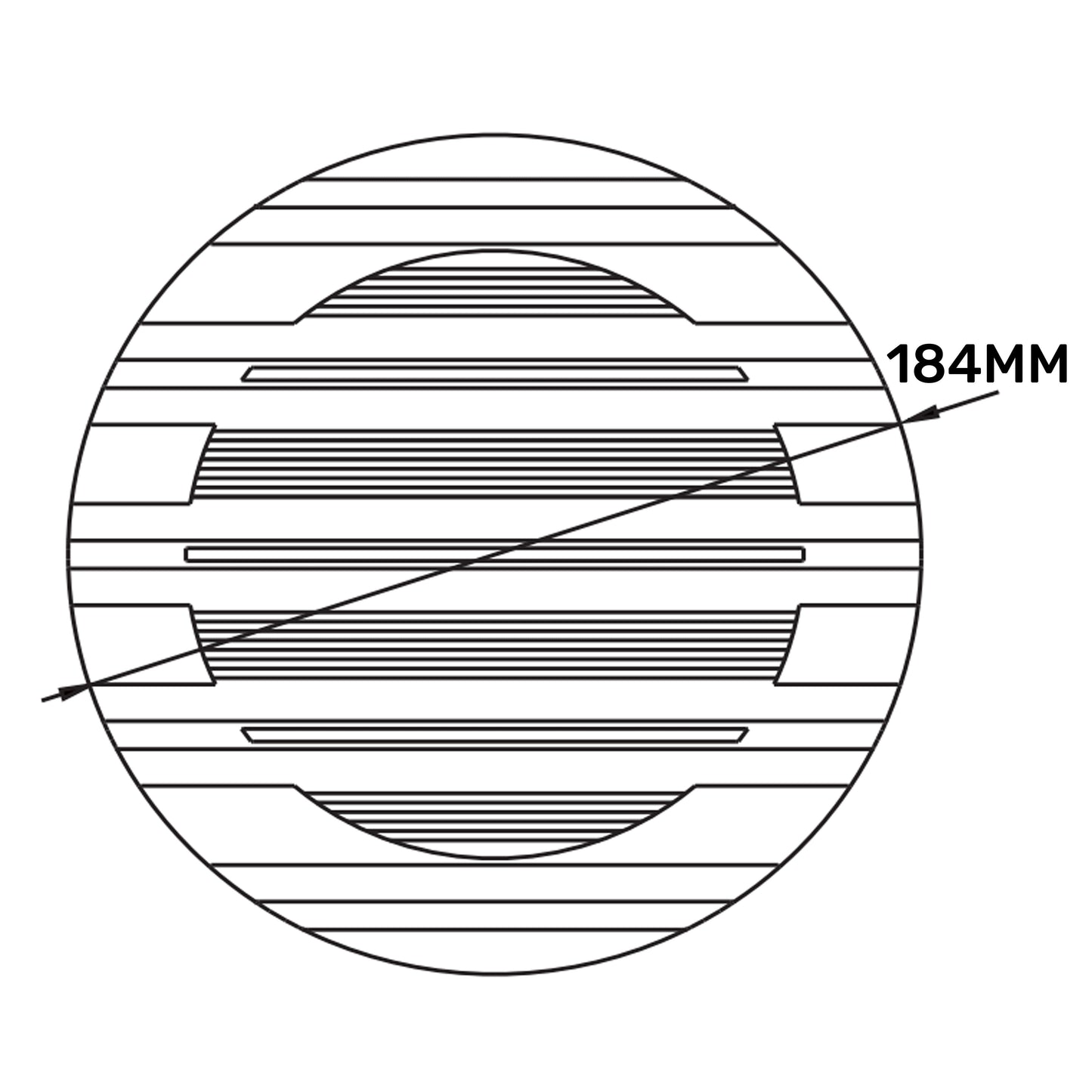 Louvre Vent Round Bella 150mm White