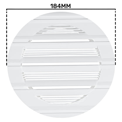 Louvre Vent Round Bella 150mm White