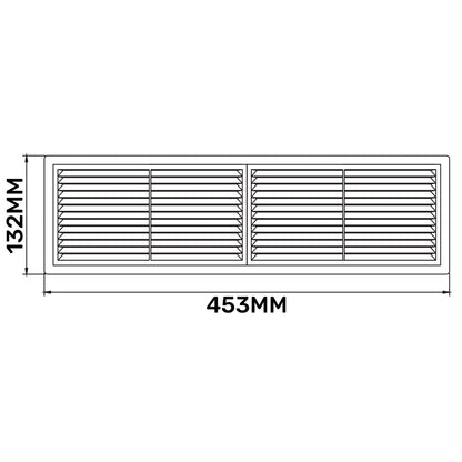 Louvre Vent D/430X110RW Classic 430mm X 110mm with Fly Screen