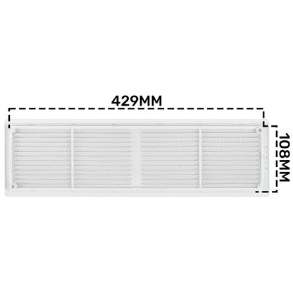 Louvre Vent D/430X110RW Classic 430mm X 110mm with Fly Screen