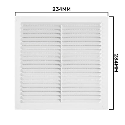 Louvre Vent D/235W 235mm X 235mm with Fly Screen
