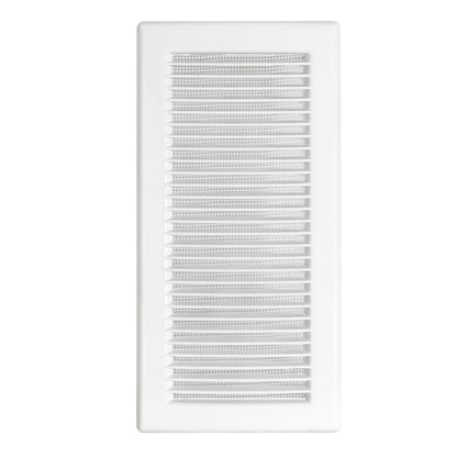 White Dospel DL/90×240 RW LUX ventilation grille with louvred front and fly mesh.