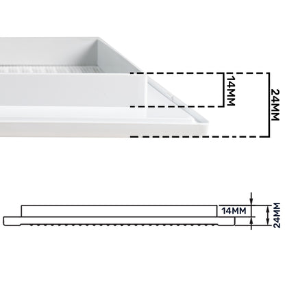 Dospel DL/90×240 RW LUX Louvre Vent with Fly Mesh – White