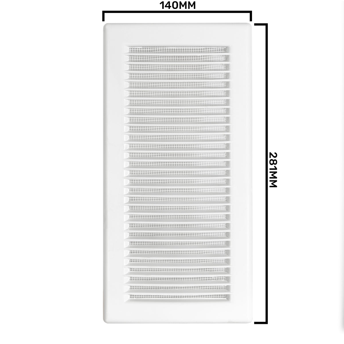 Dospel DL/90×240 RW LUX Louvre Vent with Fly Mesh – White