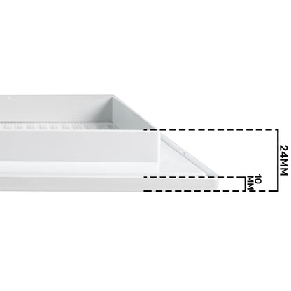 Dospel DL/90×240 RW LUX Louvre Vent with Fly Mesh – White