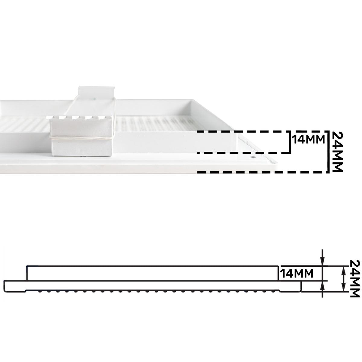 Dospel DL/140×210 RW LUX Louvre Vent with Fly Mesh – White
