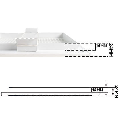 Dospel DL/140×210 RW LUX Louvre Vent with Fly Mesh – White