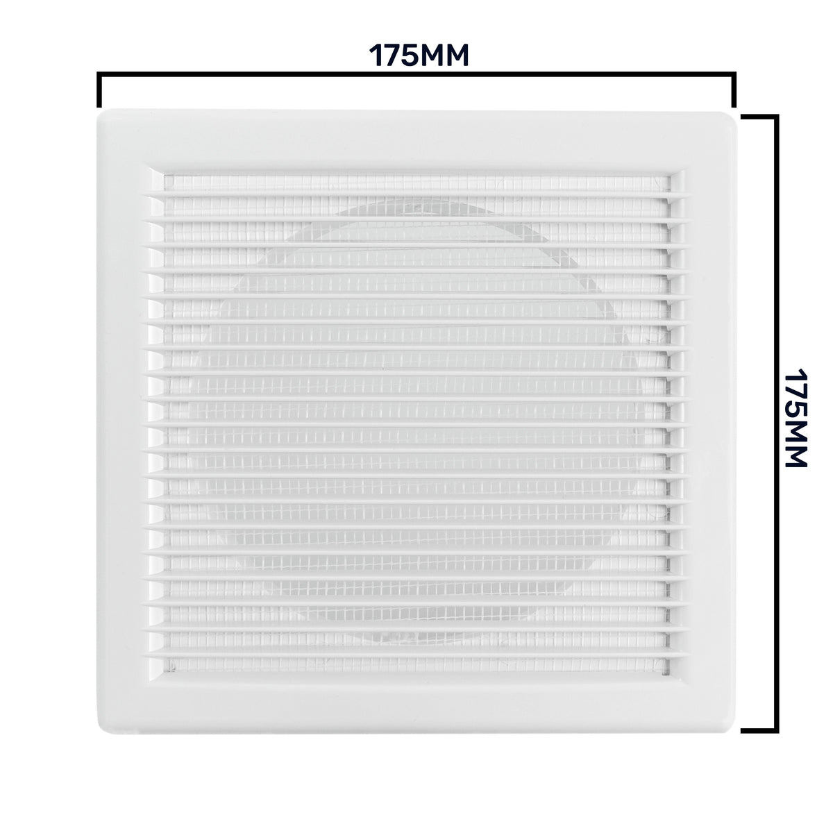 Dospel DL/100 RW LUX Louvre Vent with Fly Mesh – White
