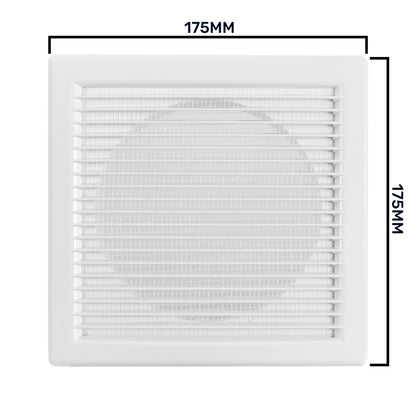 Dospel DL/100 RW LUX Louvre Vent with Fly Mesh – White