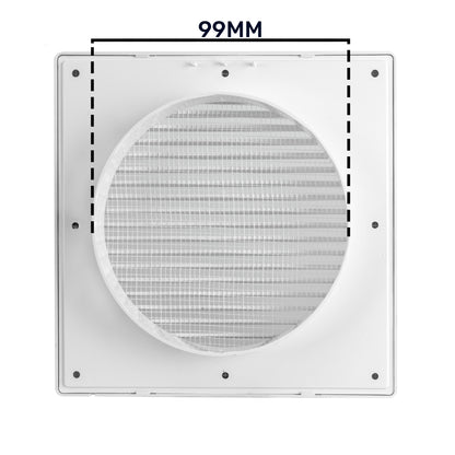 Dospel DL/100 RW LUX Louvre Vent with Fly Mesh – White