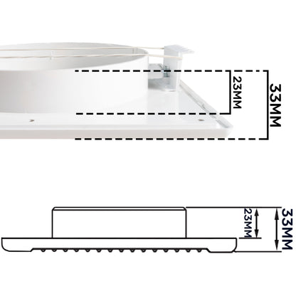 Dospel DL/100 RW LUX Louvre Vent with Fly Mesh – White