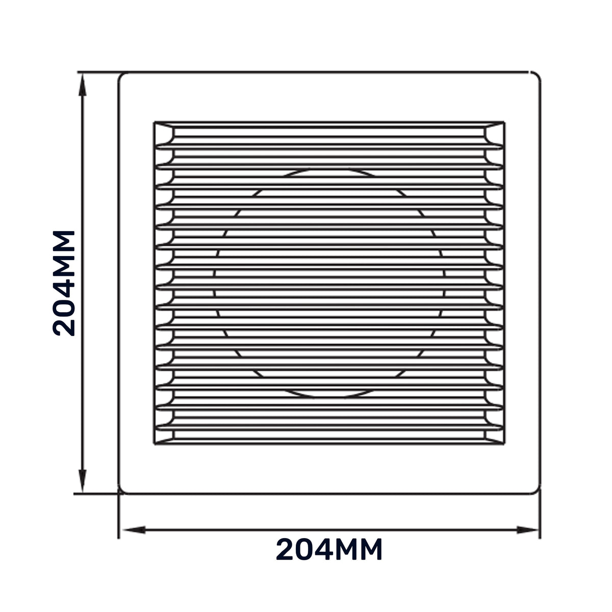 Dospel DL/150 RW LUX Louvre Vent with Fly Mesh – White
