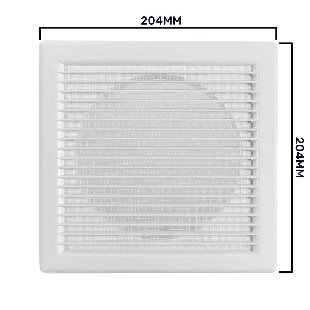 Dospel DL/150 RW LUX Louvre Vent with Fly Mesh – White