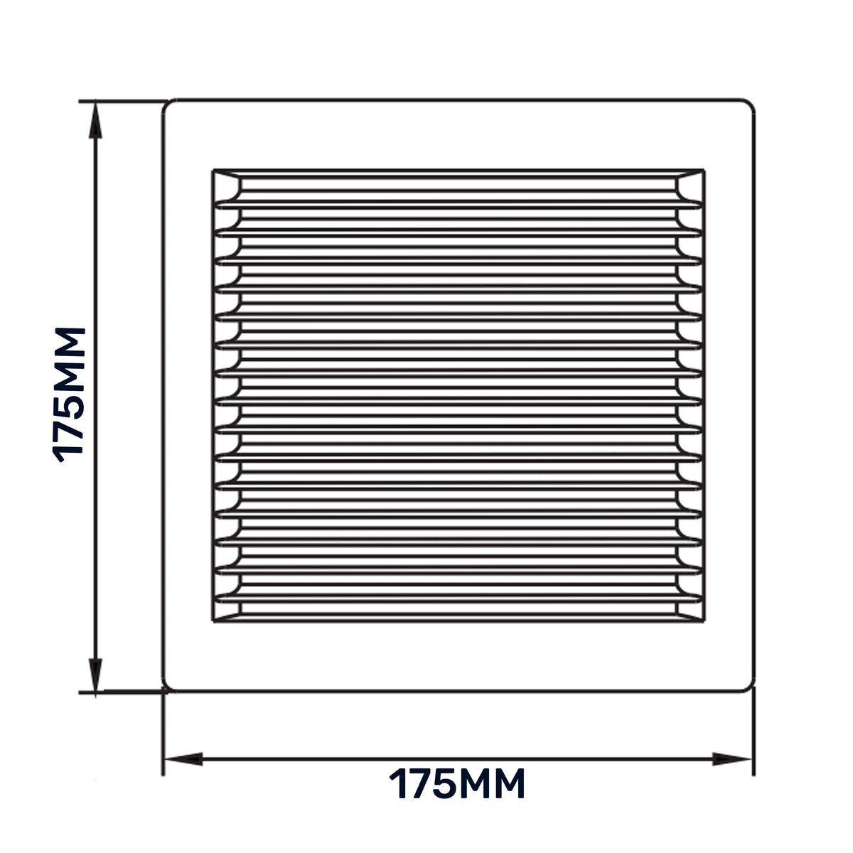 Dospel DL/135 RW LUX Louvre Vent with Fly Mesh – White