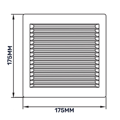 Dospel DL/135 RW LUX Louvre Vent with Fly Mesh – White