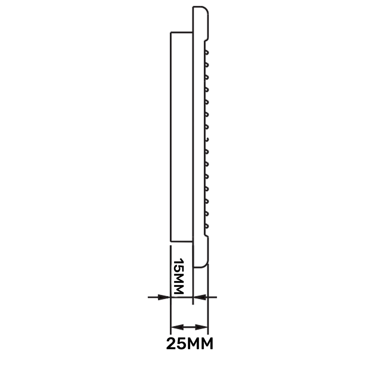 Dospel DL/135 RW LUX Louvre Vent with Fly Mesh – White