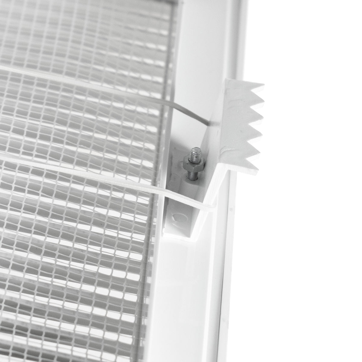 Dospel DL/135 RW LUX Louvre Vent with Fly Mesh – White