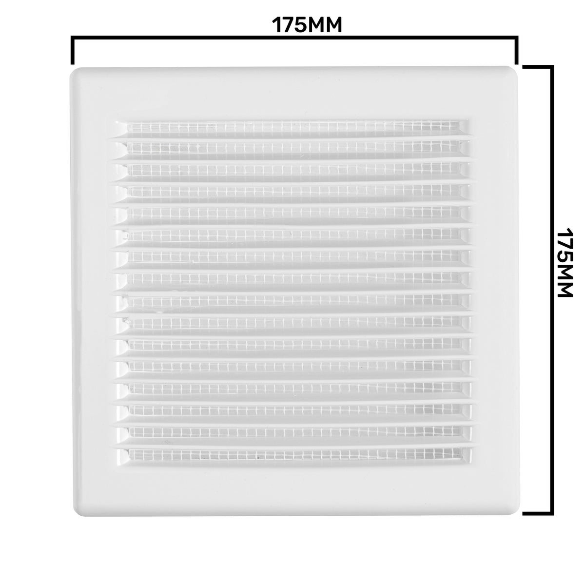 Dospel DL/135 RW LUX Louvre Vent with Fly Mesh – White