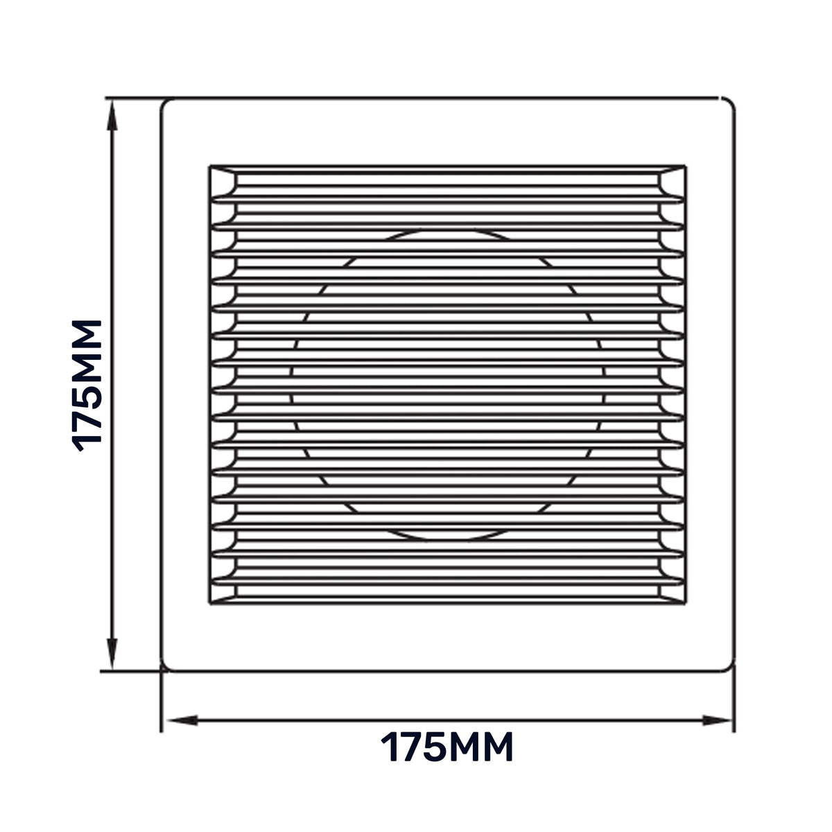 Dospel DL/125 RW LUX Louvre Vent with Fly Mesh – White
