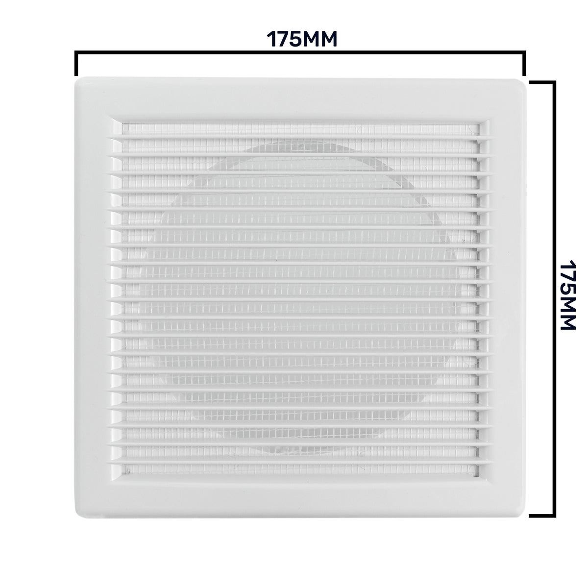 Dospel DL/125 RW LUX Louvre Vent with Fly Mesh – White