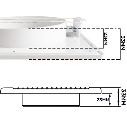 Dospel DL/125 RW LUX Louvre Vent with Fly Mesh – White