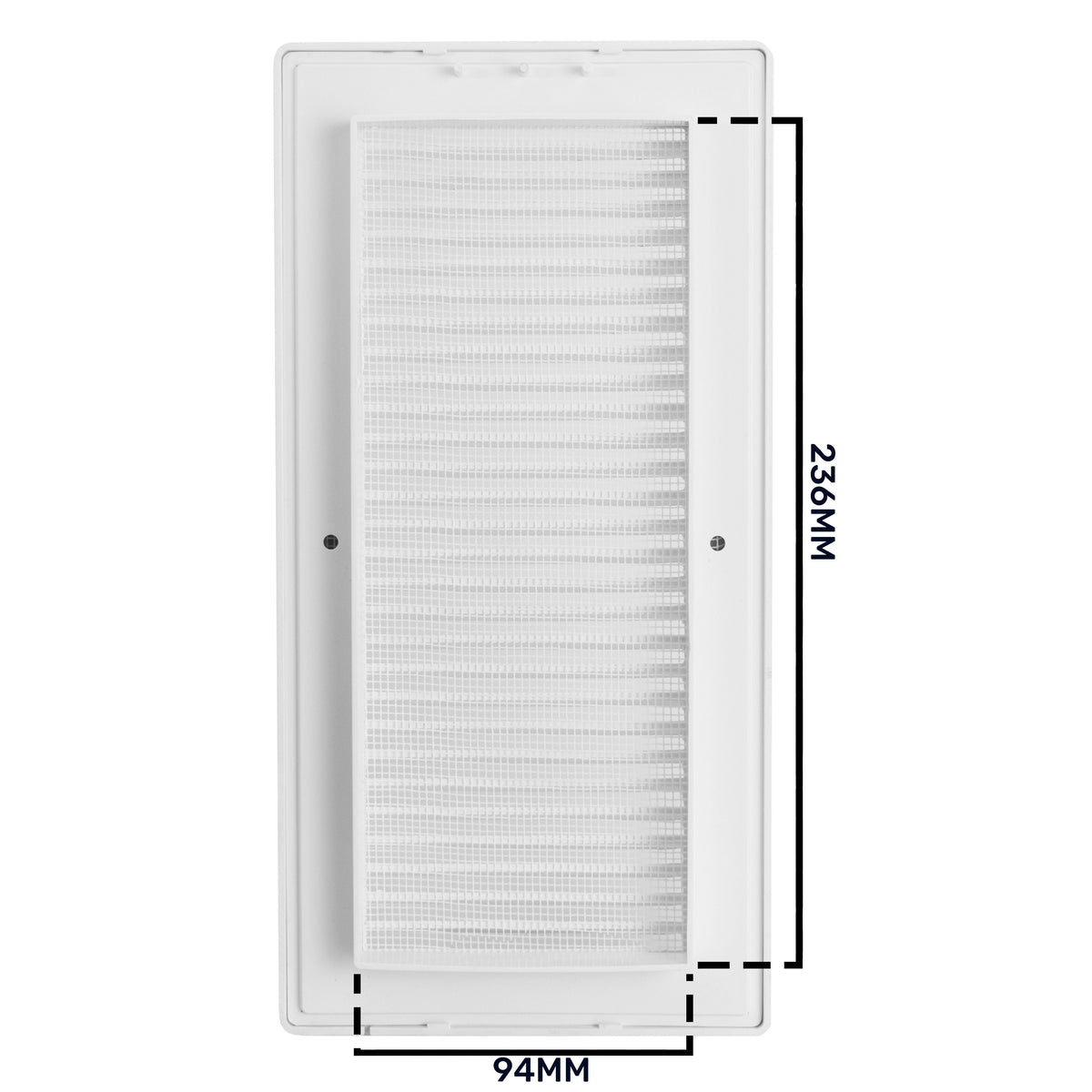 Dospel Duo Smart 90×240 Louvre Vent with Fly Mesh – White