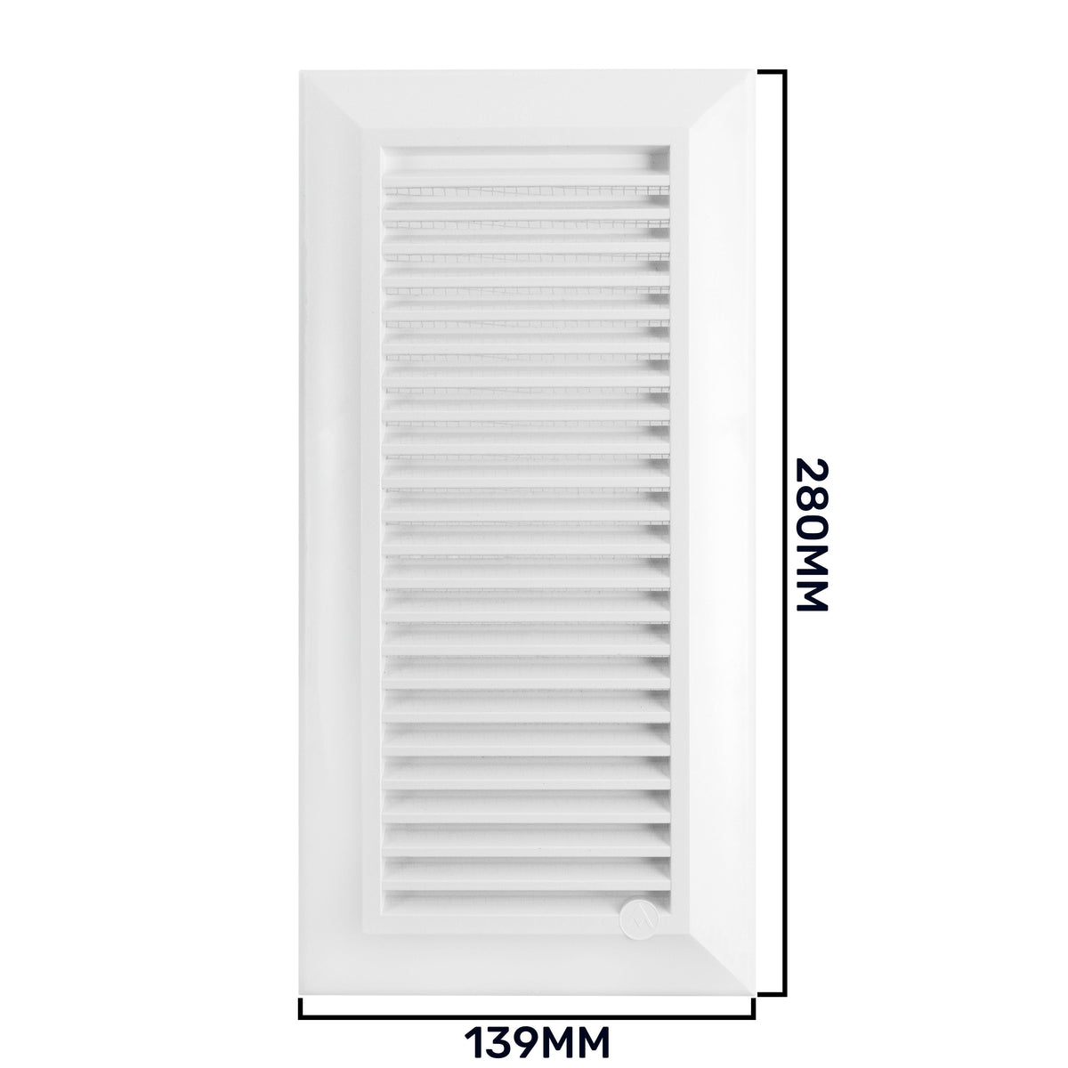 Dospel Duo Smart 90×240 Louvre Vent with Fly Mesh – White