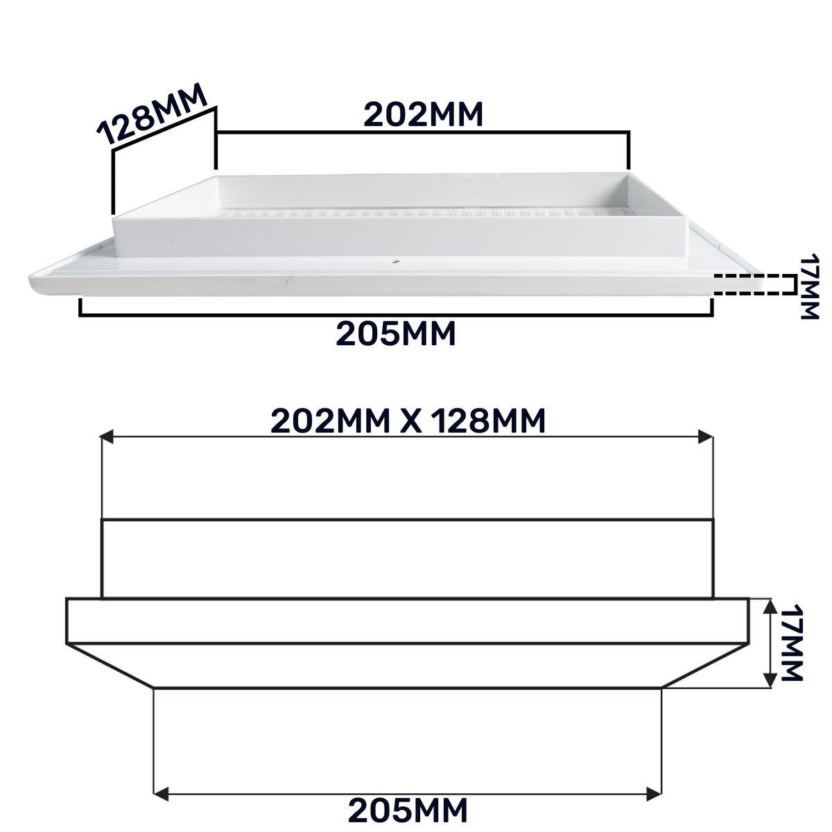 Dospel Duo Smart 140×210 Louvre Vent with Fly Mesh – White