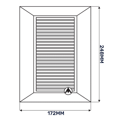 Dospel Duo Smart 140×210 Louvre Vent with Fly Mesh – White