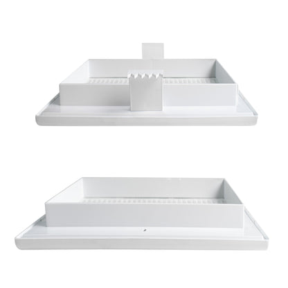 Dospel Duo Smart 135 Louvre Vent with Fly Mesh – White