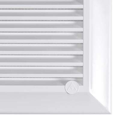 Dospel Duo Smart 135 Louvre Vent with Fly Mesh – White