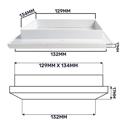 Dospel Duo Smart 135 Louvre Vent with Fly Mesh – White
