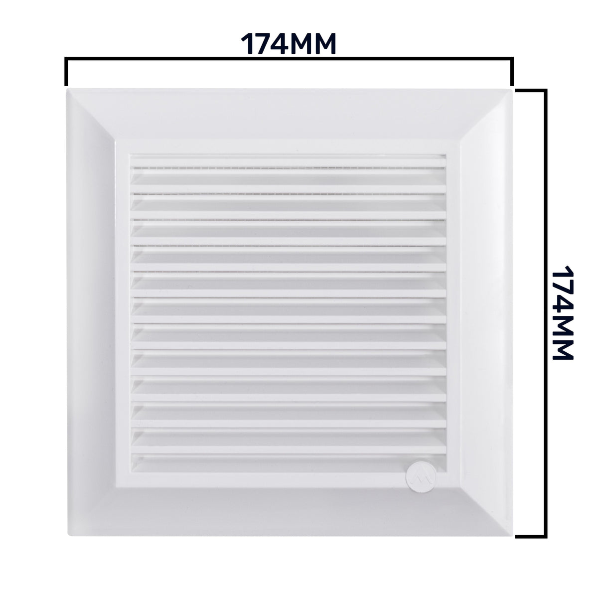 Dospel Duo Smart 135 Louvre Vent with Fly Mesh – White