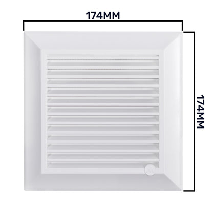 Dospel Duo Smart 135 Louvre Vent with Fly Mesh – White
