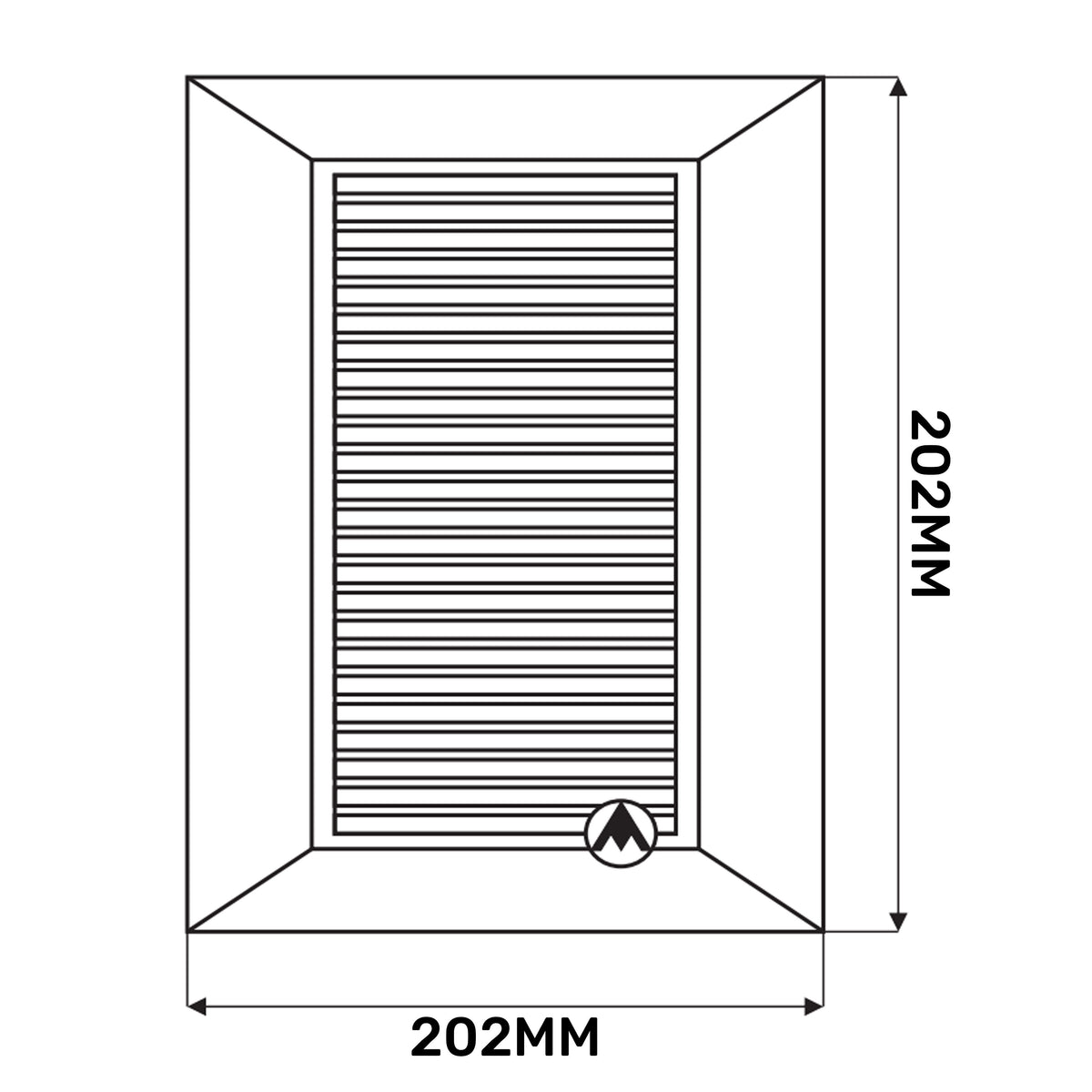 Dospel Duo Smart 165 Louvre Vent with Fly Mesh – White