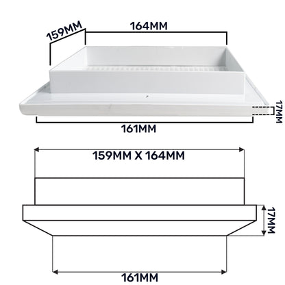 Dospel Duo Smart 165 Louvre Vent with Fly Mesh – White