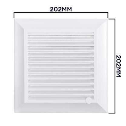 Dospel Duo Smart 165 Louvre Vent with Fly Mesh – White